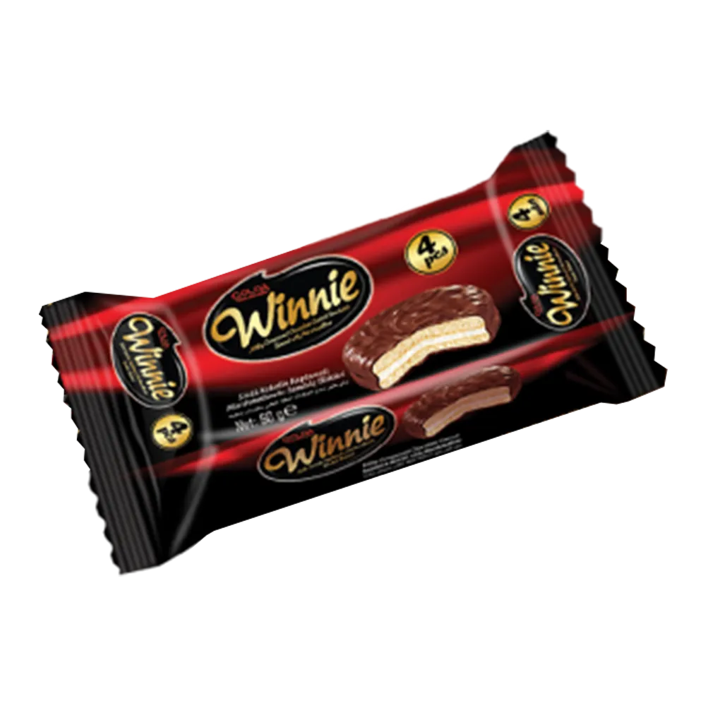 Winnie Kakao Kaplamalı Marshmalllowlu Sandviç Bisküvi