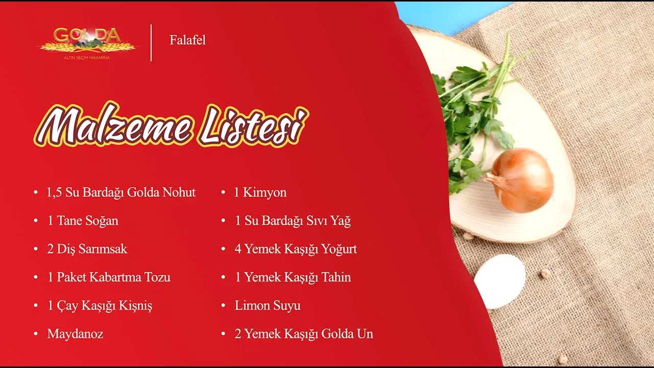 Golda ile lezzetli falafel tarifi