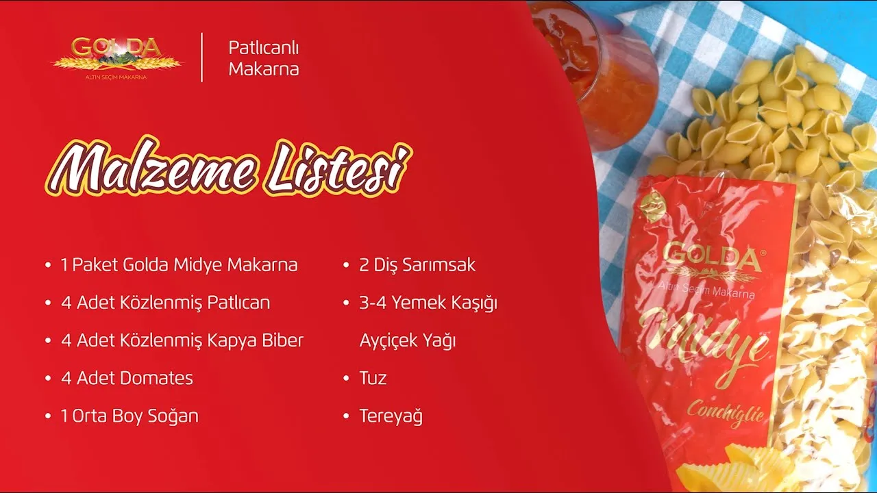 Golda Makarna ile Patlicanlı makarna tarifi