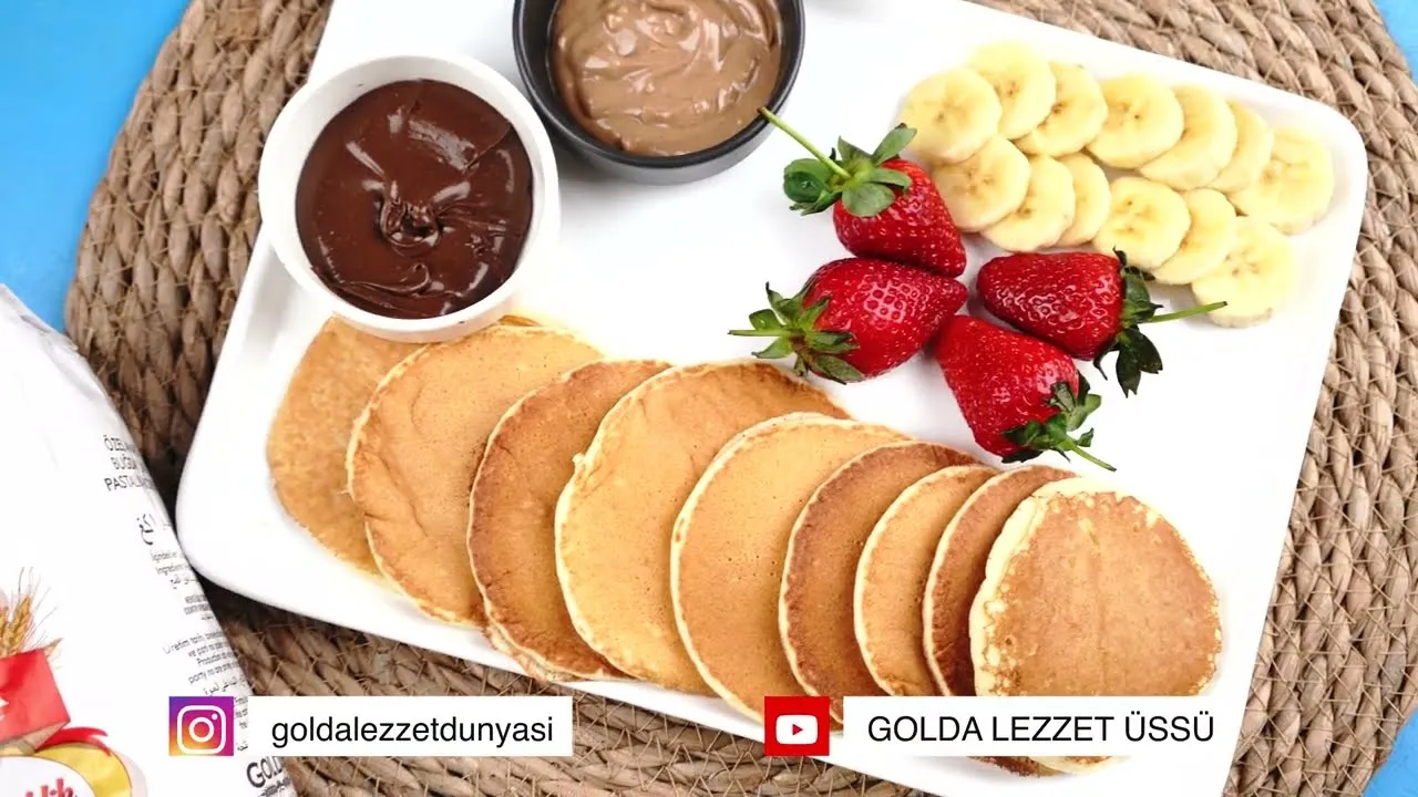 Golda un ile kahvaltılık pankek tarifi